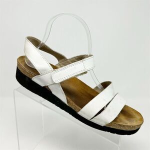 Naot Kayla Women's White Leather Slingback Sandals Size 11 Casual Summer